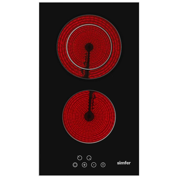 Simfer 3045 2G Elektrikli Set Üstü Siyah Cam Ocak - Resim 3