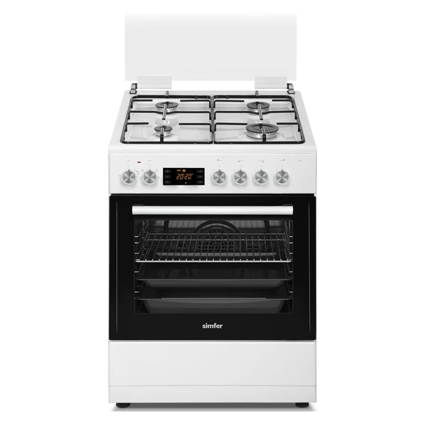 Simfer 1223 Beyaz 4 Gözü Gazlı Multi Turbo Fırın ürün görseli 1