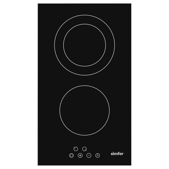 Simfer 3045 2G Elektrikli Set Üstü Siyah Cam Ocak - Resim 2