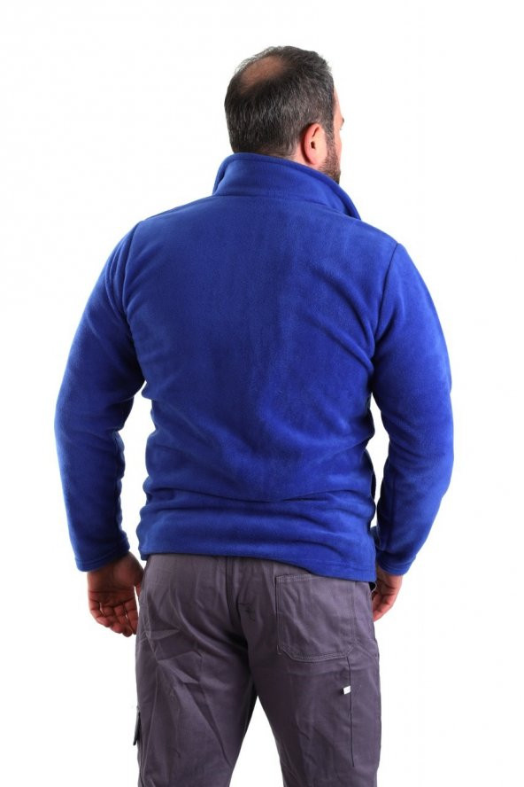 ESER - Fermuarlı Polar Mont - Saks - Resim 2