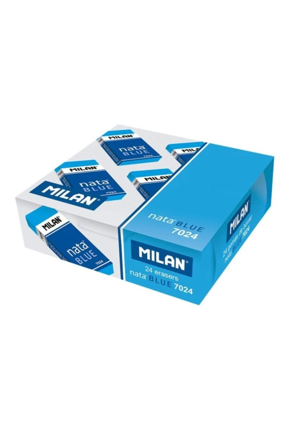 Milan Sınav Silgisi Nata Mavi Yumuşak Mavi 24 LÜ 7024B ürün görseli 1