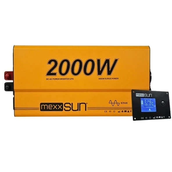 Mexxsun Tam Sinüs UPS (Remote Ekran) 12V 2000W ürün görseli 1