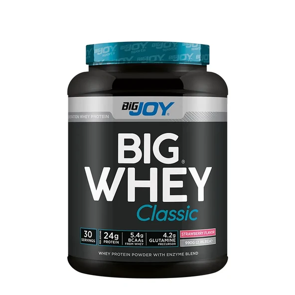 BigJoy Bigwhey Classic 990 gr Çilek Aromalı Whey Protein Tozu ürün görseli 1