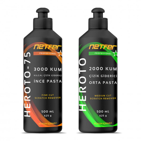 Netfer 2'li İnce Orta Pasta Set - 2x500 mL ürün görseli 1