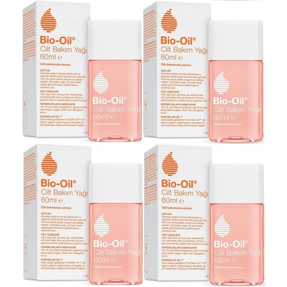 Bio-Oil Çatlak Oluşumunu Önleyici Cilt Bakım Yağı 60ML (Yeni Formül) (4 Lü Set) ürün görseli 1