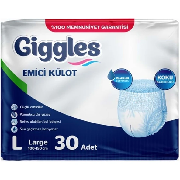 Giggles Yetişkin Bezi Emici Külot L-Büyük 30 Adet Tekli Pk ürün görseli 1