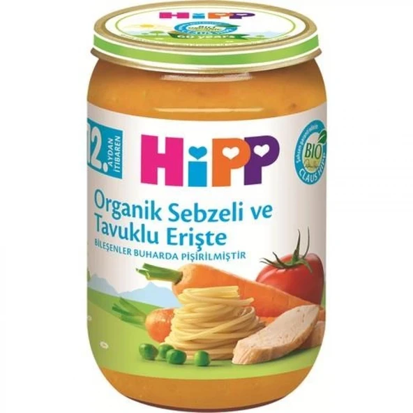 Hipp Organik Sebzeli Tavuklu Erişte 220 Gr ürün görseli 1