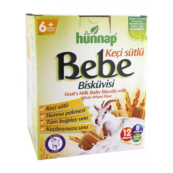 Hünnap Keçisütlü Vitaminli Bebe Bisküvisi 400 Gr ürün görseli 1