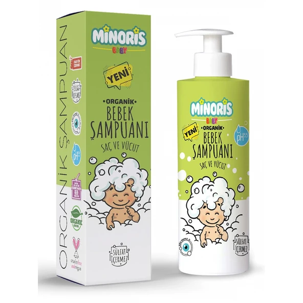 Minoris Baby Organik Bebek Saç Ve Vücut Şampuanı 400 Ml ürün görseli 1