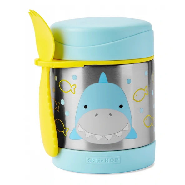 Skip Hop Zoo Paslanmaz Çelik Termos 325 Ml Köpek Balığı ürün görseli 1