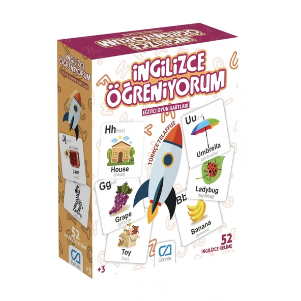 Games İngilizce Öğreniyorum Eğitici Oyun Kartları 52 Kart 5044 ürün görseli 1