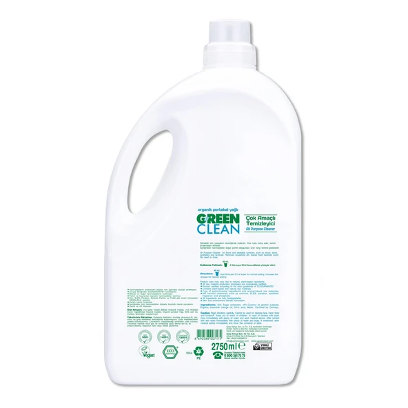 Green Clean Bitkisel Çok Amaçlı Temizleyici 2750 Ml - Resim 2