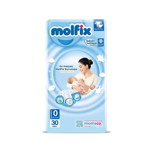 Molfix Premature Bebek Bezi 0 Beden 0-3 Kg 30 Adet ürün görseli 1