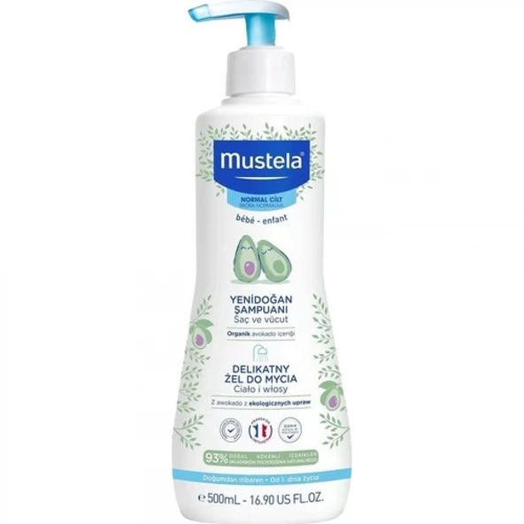 Mustela Gentle Cleansing Gel Yenidoğan Şampuan 500 Ml ürün görseli 1