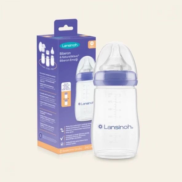 Lansinoh Biberon Natural Wawe Biberon Emziği 240 Ml ürün görseli 1