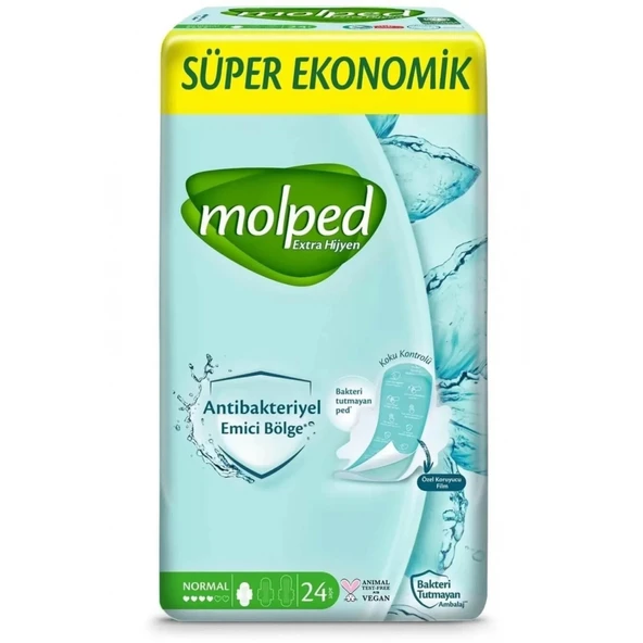 Molped Extra Hijyen Normal Ped Süper Eko 24'lü ürün görseli 1