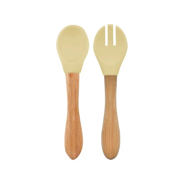 Oioi Mama Kaşığı Ve Çatal Seti Mellow Yellow ürün görseli 1