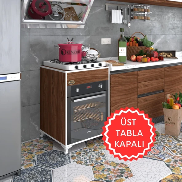 Kenzlife ankastre modülü kabini lantanyum cvz fırın ocak dolabı sabit tabla ayaklı ürün görseli 1