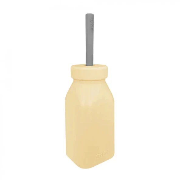 Oioi Şişe + Pipet 200 Ml Mellow Yellow / Powder Grey ürün görseli 1