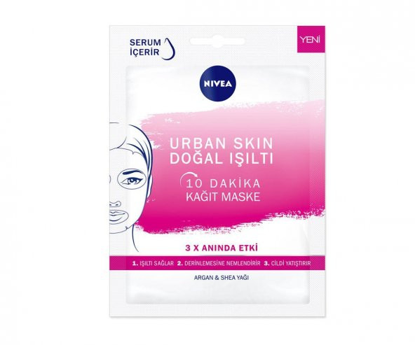 Nivea Urban Skin Doğal Işıltı 10 Dakika Kağıt Maske ürün görseli 1