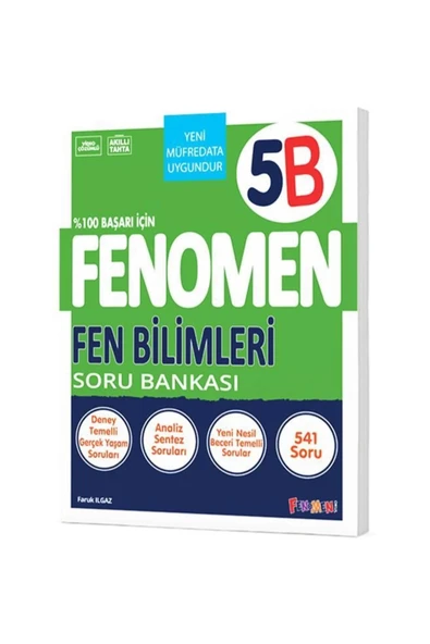 FENOMEN 5.SINIF FEN BİLİMLERİ SORU BANKASI 5B ürün görseli 1