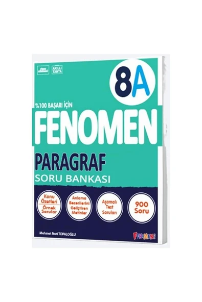 FENOMEN 8.SINIF PARAGRAF A SORU BANKASI ürün görseli 1