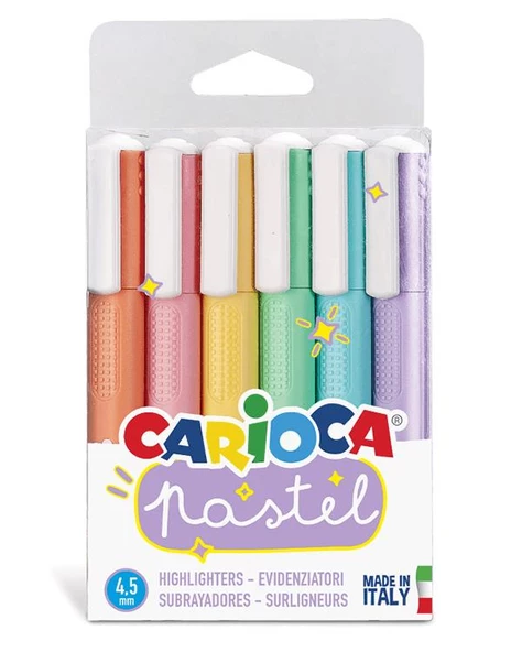 Carioca Pastel Renkler İşaretleme Kalemi 6 Renk ürün görseli 1