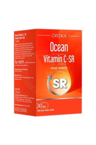 Ocean Vitamin C Sr 500 mg 30 Tablet ürün görseli 1