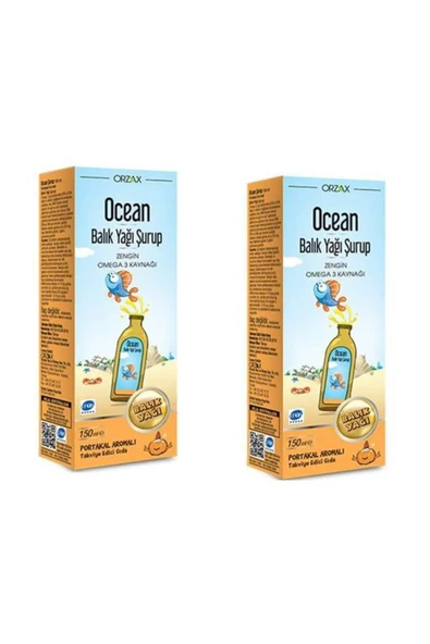 Ocean Portakallı Balık Yağı Şurubu 150 ml 2 Adet ürün görseli 1