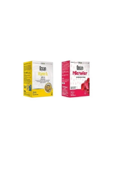 Ocean D3 Vitamini 400 Iu 20ml + Ocean Microfer Damla 30ml ürün görseli 1