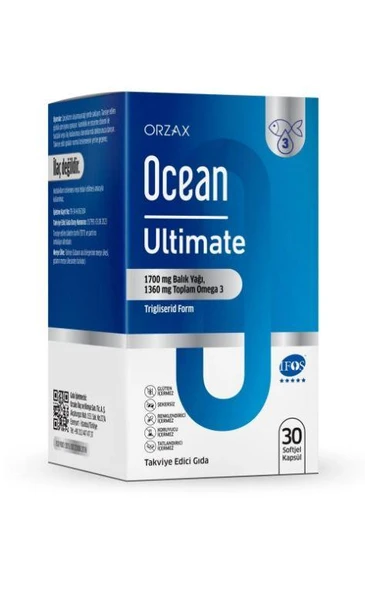 Ocean Ultimate 1200 Mg Balık Yağı 30 Kapsül ürün görseli 1