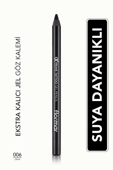 Suya Dayanıklı Jel Göz Kalemi (SİYAH)-extreme Tattoo Gel Pencil-006 Onyx-8682536028882 ürün görseli 1