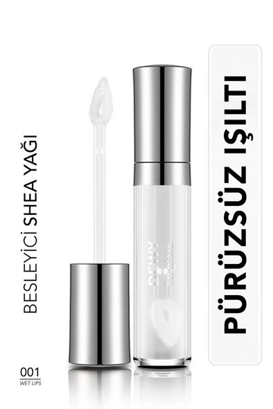 Besleyici Dudak Parlatıcısı - Dewy Lip Glaze - 001 Wet Lips-8682536068017 ürün görseli 1