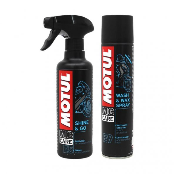 Motul E5 Shine & Go 400 ML. + Motul E9 Wash & Wax Spray 400 ML. ürün görseli 1