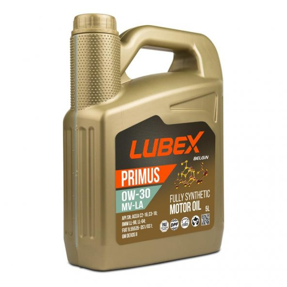 Lubex Primus MV-LA 0W-30 5 Lt Tam Sentetik Motor Yağı ürün görseli 1