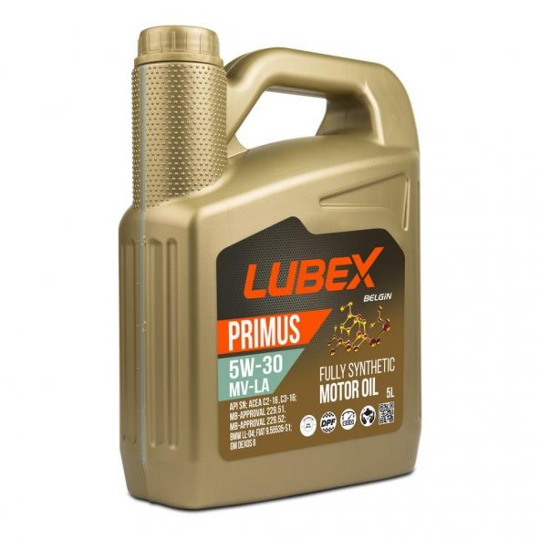 Lubex Primus MV-LA 5W-30 5 Lt Tam Sentetik Motor Yağı ürün görseli 1