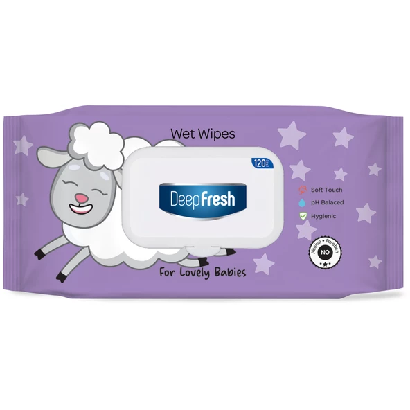 DeepFresh Islak Mendil Lovely Babies Kuzu 120 Yaprak ürün görseli 1
