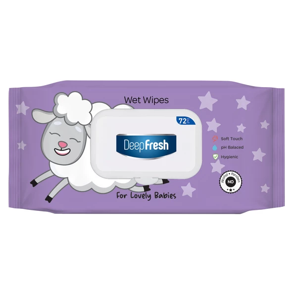 DeepFresh Islak Mendil Lovely Babies Kuzu 72 Yaprak ürün görseli 1