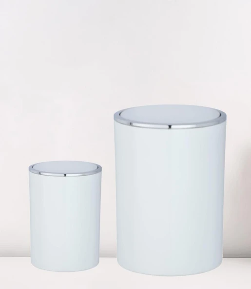 2'li Beyaz, Çöp Kovası 5 Litre Ve 2 Litre - İnca Model ürün görseli 1