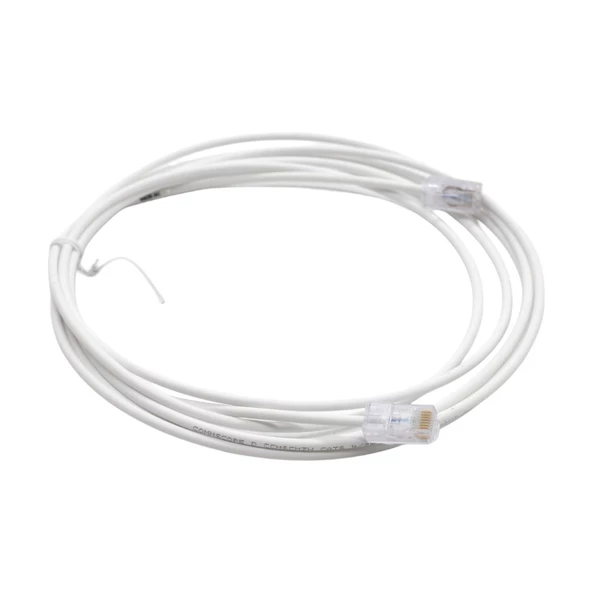 PATCH CORD  UTP CAT6 3 MT SLIM WHITE  (08F010) - Resim 3