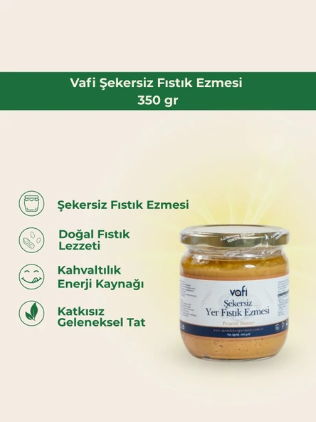Şekersiz Fıstık Ezmesi 350 gr MG 1 ADET ürün görseli 1