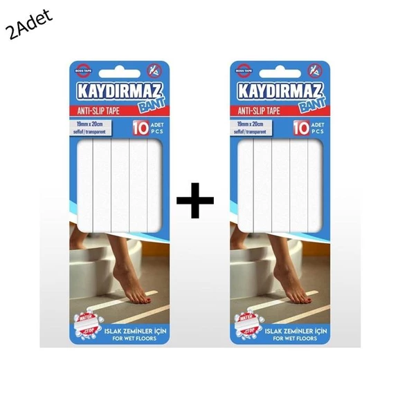 Geseus Banyo Kaydırmaz Bant Küvet,Havuz,Duşakabin,Zemin Kaydırmaz 20Adet 2 Paket ürün görseli 1
