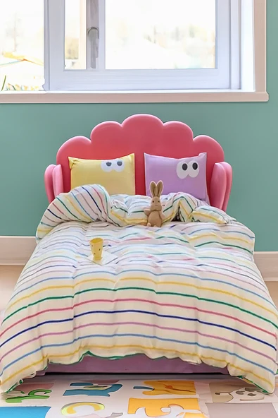 Kapitone Yatak Örtüsü Takımı Tek Kişilik 160x220  Cm Lila ürün görseli 1