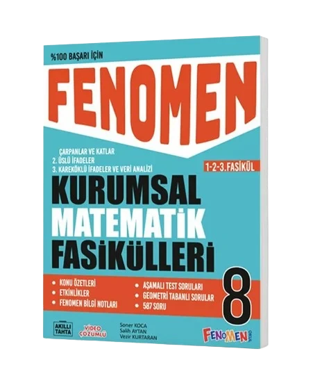 Fenomen Okul Yayınları 8. Sınıf Matematik Fasikülleri 1-2-3 ürün görseli 1