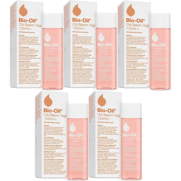 Bio-Oil Çatlak Oluşumunu Önleyici Cilt Bakım Yağı 125ML (Yeni Formül) (5 Li Set) ürün görseli 1