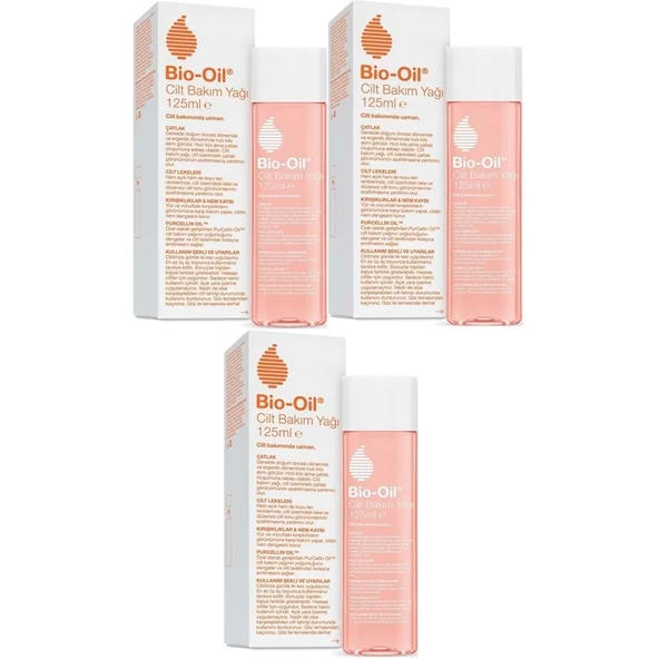 Bio-Oil Çatlak Oluşumunu Önleyici Cilt Bakım Yağı 125ML (Yeni Formül) (3 Lü Set) ürün görseli 1
