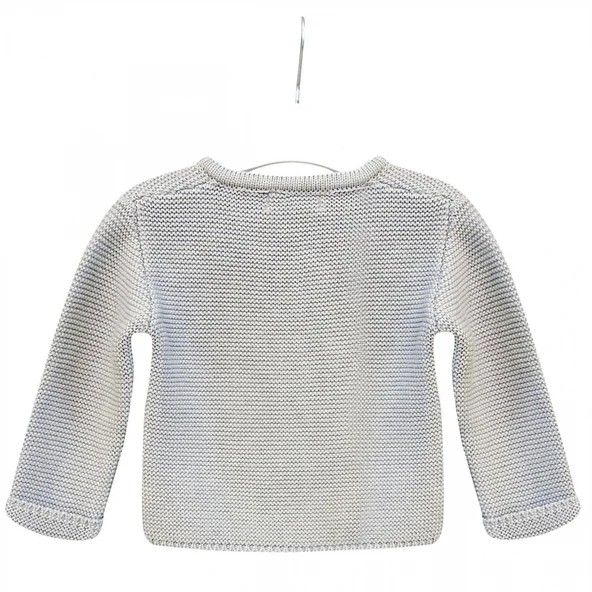 Andywawa Ac24333 Basic Bebe Ceket Grey Melange - Resim 2
