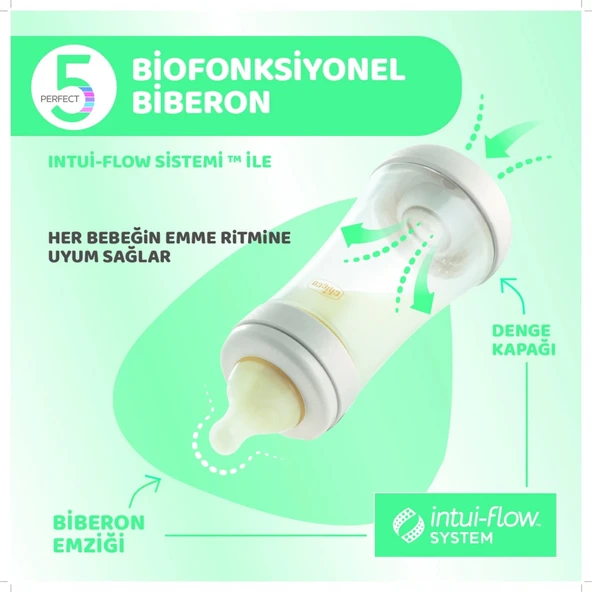Chicco Perfect 5 Antikolik Biberon Pp 240 Ml Boy - Resim 4