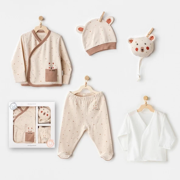 Andywawa Ac25020 Adventurous Bear 5'li Hastane Çıkışı Beige ürün görseli 1