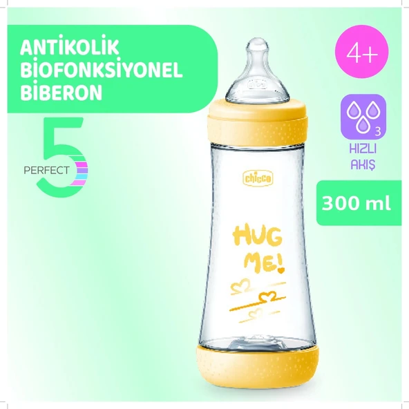 Chicco Perfect 5 Antikolik Biberon PP 300 ml Boy - Resim 2